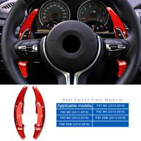Carbon Fiber Steering Wheel Paddle Shifters for BMW M2 M3 M4 X5M X6M Red Carbon juoda