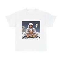 Astronaut Grilling Fish Moon Graphic Tee XXXXL