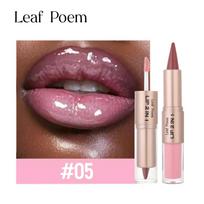 2 viename kūgio formos gradientinis lūpų kontūrų pieštukas Nude Brown Veidrodinis lūpų blizgis Matinis lūpų kontūrų pieštukas Vandeniui atsparus lūpų kontūras Nelipnus makiažas