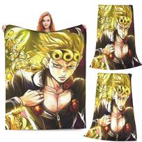 Anime JOJO HD ART Blankets Soft Warm Flannel Throw Blanket Cover for Bed Living room Picnic Travel Home Sofa Size: 75*100cm, Weight: 230 GSM