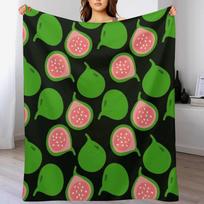 fig Throw Blanket Air Conditioner Soft Blanket for Office Home Size: 75*100cm, Weight: 230 GSM