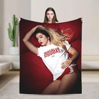 L-Lolas I-Indigos Spanish Singer Blankets Warm Soft Plush Throw Blanket For Outdoor Travel Office Flannel Bedspread Bed Cover Size: 75*100cm, Weight: 230 GSM