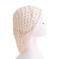 Turban Hat Black Wig Caps Elastic Crochet Hair Snood Hair Accessories Mesh Hair Net  Casual šviesios chaki spalvos