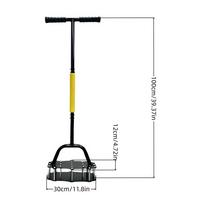 Core Aerator Lawn Tool Manual Soil Aerating Tool Spring-Loaded Design Grass Aerator with 17 Steel Spikes for Grass Maintenance juoda