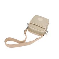 ERANGBEAR Mini Multi-Compartment Phone Bag, Nylon Canvas Crossbody Bag, Outdoor Travel Bag, Beige