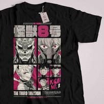 Kaiju Monster Anime T-Shirt, Military Action Manga Graphic Tee, Japanese Streetwear Shirt, Sci-Fi Anime Aesthetic, Otaku Unisex Gift XL