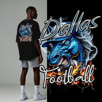 Dallas Football PNG: Texas Game Day Design for Shirt 2XL
