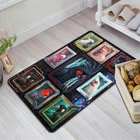 Cybernetic Parrot Collection Pattern Rug Floor Mat for Living Room or Bedroom Soft and Comfortable Carpet a Gift for Birthday and Holiday. 40x60cm( 15x23in ) įvairiaspalvis