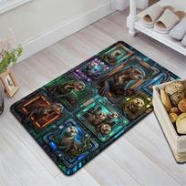 Futuristic Otter Frames Pattern Rug Floor Mat for Living Room or Bedroom Soft and Comfortable Carpet a Gift for Birthday and Holiday. 40x60cm( 15x23in ) įvairiaspalvis