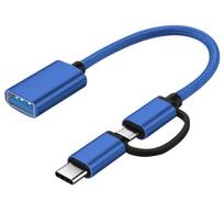 2 in 1 Type-C OTG Adapter Cable for Samsung S10 Xiaomi Mi 9 Android MacBook Mouse Gamepad Tablet PC Type C OTG USB Cable