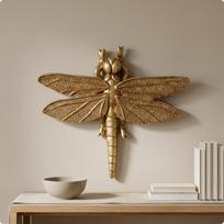 Dragonfly Wall Hanging Toned Resin Textured Appendages for Collectors, Home Decor,