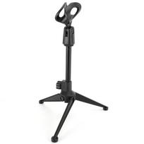 Height Adjustable Desktop Microphone Stand With Mic Clip Foldable Microphone Tripod  for Chatting