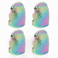 4Pcs Brass Finger Protector Thimble Non-Slip Grip Metal Thimble  For Knitting