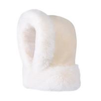 Windproof Plush Balaclava Hat Keep Warm Neck Collar Beanies Cap Casual Hooded Cap  Autumn smėlis