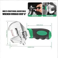 Dual-used Monkey Wrench Wide Jaw Opening Short Handle Spanner Portable Pipe Wrench  Pipe Hand Tool 6inch