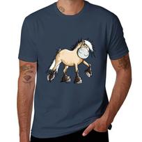 Funny Fjord Horse Tshirt Relaxed Fit Casual Short Sleeve Top S