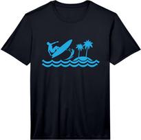 Cool Surfing Summer Design Beach Lover Funny Gift Performance  Unisex T-Shirt XXXXL