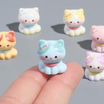 6pcs Lovely Mini Cat Figurines Micro Landscape Crafts Ornaments for Balcony Potted Plant DIY Decor Gifts 6pcs