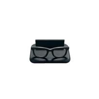 Resin Business Card Display Stand Black Modern Desk Organizer  Women Men juoda