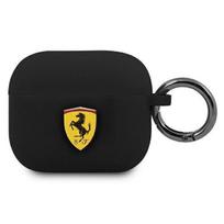 Dėklas Ferrari FEA3SILBK AirPods 3 dangtelis juodas/juodas silikoninis