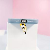 Personalized Alloy Dripping Kitten Keychain for Stylish Phone Dust Plug Fans A2