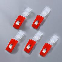 5PCS ID Card Holder Name Tag with Sturdy Badge Strap Clip Employee Badge Holder for Hospital School Office Multi Use Durable 5pcs raudona