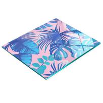 Decorative Glass Cutting and Serving Board Tropical Palm 60X52 Cm