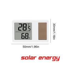 New Solar Power Temperature and Humidity Meter Mini Portable Humidity Electronic Temperature Detection Meter Electronic Digital High-precision Display small