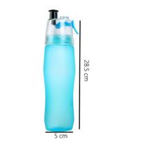 Portable Matte Spray Cooling Water Bottle With Leakproof Seal For Fitness And Sports Enthusiasts mėlyna