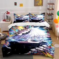Anime Character Bedding Set with Colorful Design Bedding set (1 duvet cover, 2 pillowcases, duvet not included) 135x200cm