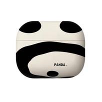 Smorss Silicone Protective Case for Huawei Free Arc Earphones Full Coverage Shockproof Dustproof Cartoon Panda with Lanyard Matte Soft Shell Unisex