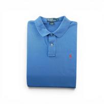 Seconde vie - Polo manches courtes Homme Bleu clair - Bon état L