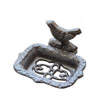 Vintage Soap Drying Rack Hollow Flower Pattern Soap Dish Cast Iron Soap Holder  Kitchen Style B black