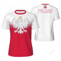 Sports Mesh T-shirt Poland Polska Flag For Running Bike Soccer Tennis Football Fitness Tees 3D Printed Custom 2XL