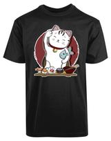 Lucky Cat Sushi New Shirt Cuteness Amazing Coolest Animal Lovers Top Tee XXXL