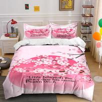 Cherry Blossom Psalm Bedding Set Bedding set (1 duvet cover, 2 pillowcases, duvet not included) 135x200cm