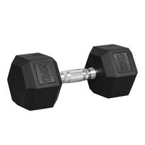 20KG Single Rubber Hex Dumbbell Portable Hand Weights Dumbbell Home Gym 16.6 x 16.6 x 35.6 cm juoda