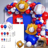 132PCS Baseball-themed Balloon Garland Arch Kit Birthday Baseball Player Party Champion Anniversary Party Decorations Other