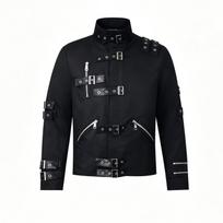 Black Cosplay Jacket for Halloween Stage Performance Costume S juoda