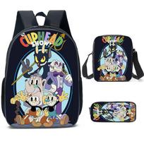 Teacup Head Backpack Cuphead Student Schoolbag Cartoon Backpack Lunch Bag Satchel Pencil Case Primary School pencil bag