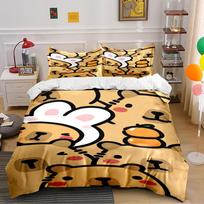 Cartoon Bears Print Bedding Set Bedding set (1 duvet cover, 2 pillowcases, duvet not included) 135x200cm