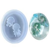 Mini Jellyfish Resin Shaker Molds Handmade Pendant Decoration Silicone Molds Quicksand Keychain Mold Easy to Clean