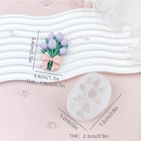 Tulip Flower Aromatherapy Candle Silicone Mold Creative Plaster Craft Decoration Handmade Soap Mold Food Grade Fondant Mold