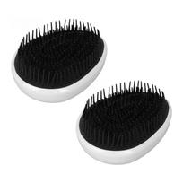 2Pcs Hair Scalp Brush Soft Round Teeth Massage Portable Egg Shape Shampoo Brush Comb