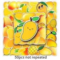 50 Mango Doodle Personalized Cartoon Fruit Children's Reward DIY Mobile Case Suitcase Stickers Waterproof