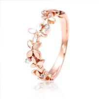 Fresh Flower Finger Rings for Women Silver Color/Rose Gold Color Aesthetic Rings Party Fancy Birthday Gift  Jewelry 8