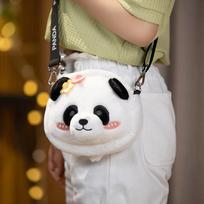 MyRytanda Panda Plush Bags Cartoon Cute Cat Backpacks Kids Fluffy School Bags Kawaii Animals Shoulder Bags Children Gifts