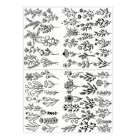 Sheets Water Soluble Embroidery Stabilizer DIY Stick Stitch Embroidery Paper with Pre-Printed D