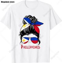 Filipino Girl TShirt Heritage Philippines Flag Gift TShirt Cotton Streetwear Short Sleeve Birthday Gifts Tshirt Unisexs Clothing S