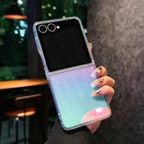 Z Flip 7 Case Laser for Magsafe Transparent Folding Cases for Samsung Galaxy Z Flip 7 6 5 4 3 Flip7fe Flip7 Dazzling PC Funda Galaxy Z Flip7